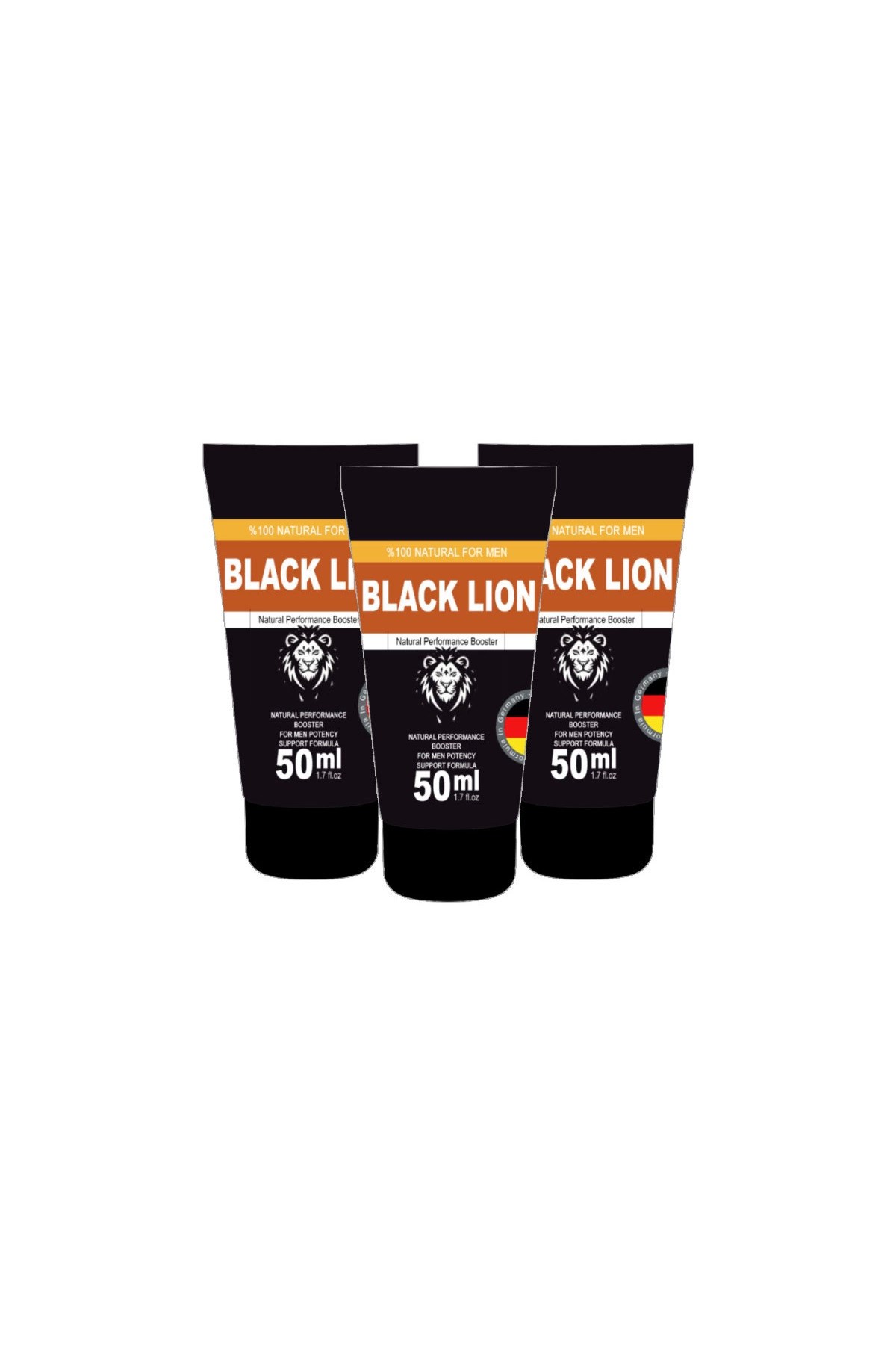 Black Lion 50 ml 3 Adet Men Booster Krem Erkeklere Özel Anlar İçin Hareketlendirici Krem