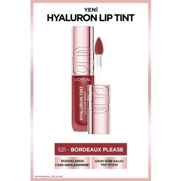 Bordo Renkli Lip Tint %80 Nemlendirme Özelliğiyle 521
