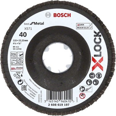Bosch X-Lock Best For Metal 115MM 40KUM Flap