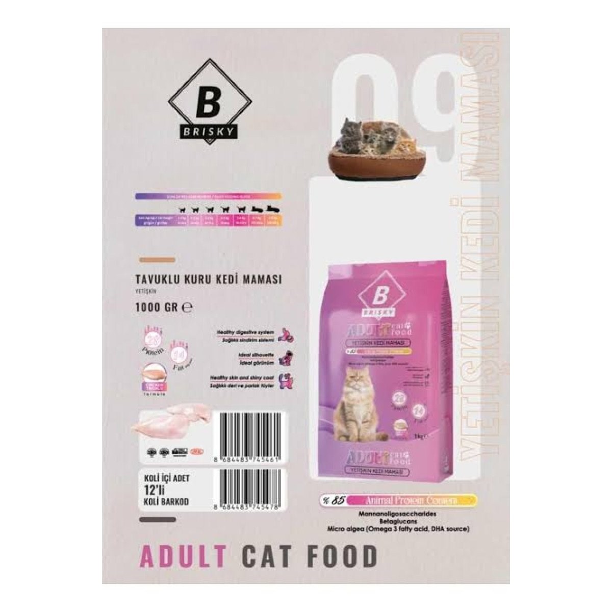 Brısky Yetişkin Kedi Maması Mor 1 Kg
