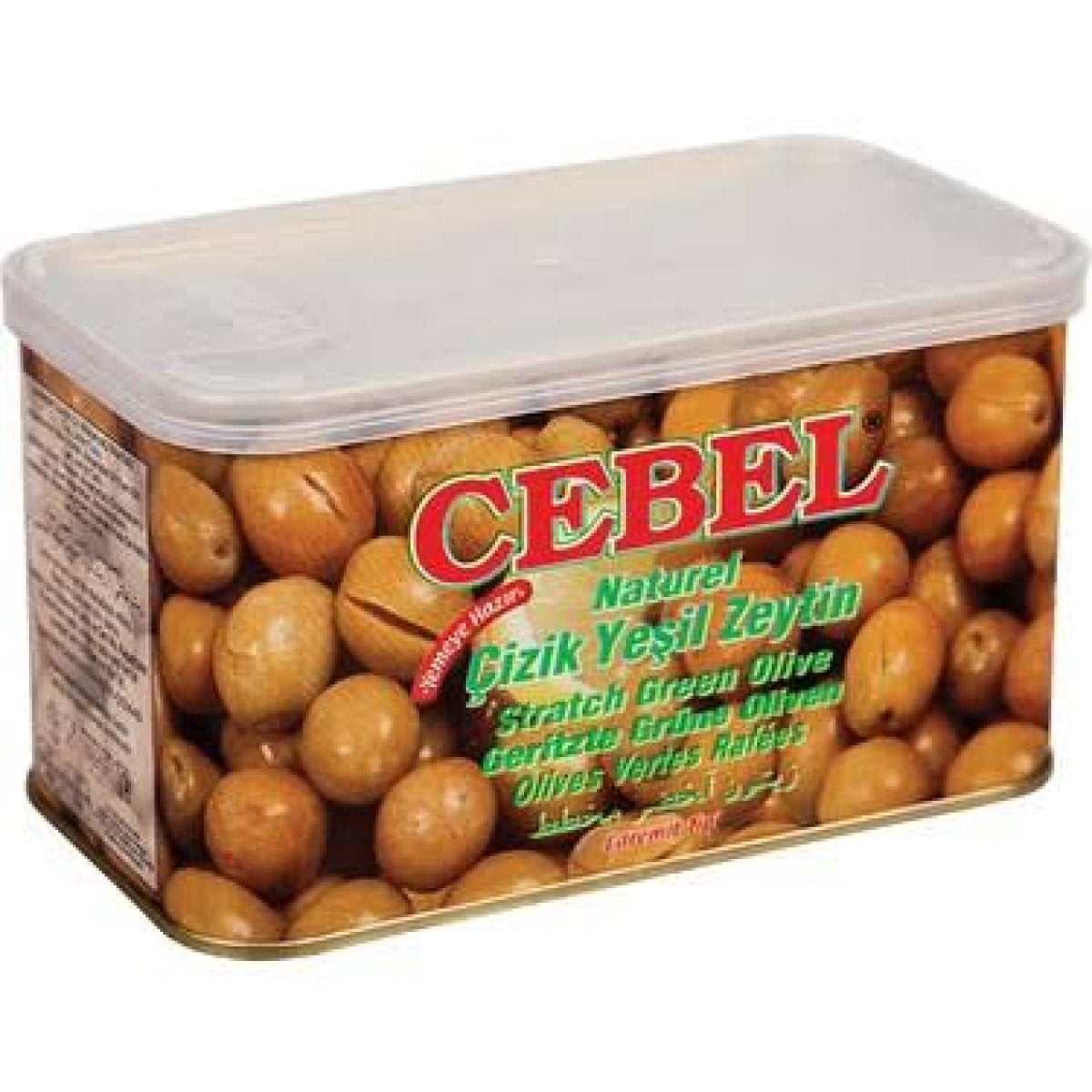 CEBEL SARI YEŞİL ZEYTİN ÇİZİK TNK 700 GR