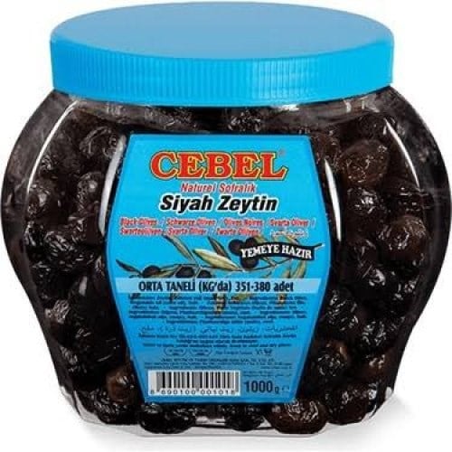 CEBEL SİYAH ZEYTİN ORTA TANELİ 1 KG PET