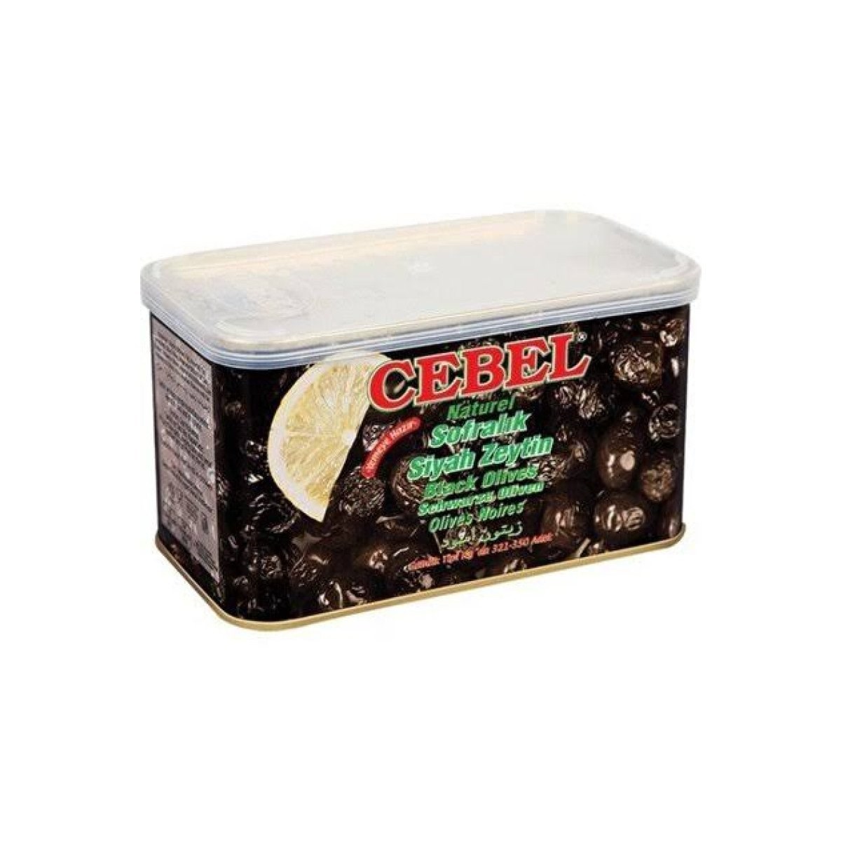 CEBEL SİYAH ZEYTİN TENEKE 750 GR (*)