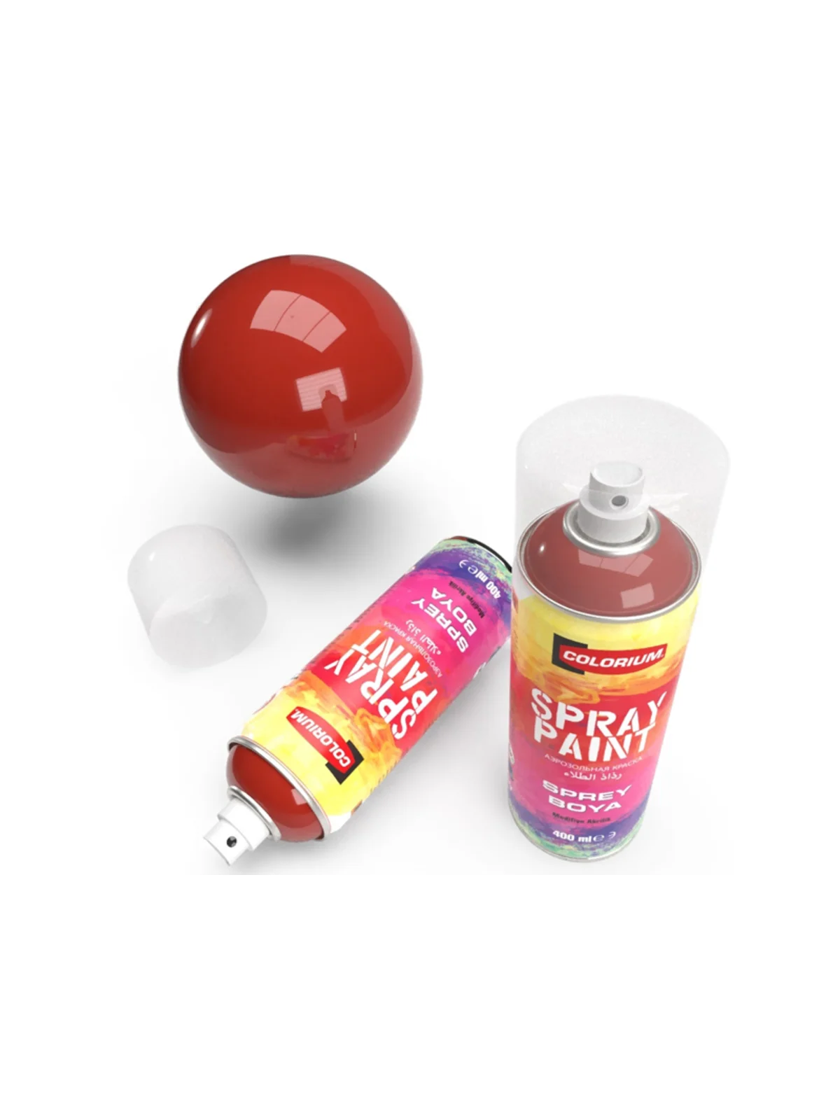 COLORIUM Akrilik Sprey Boya RAL 3000 Ateş Kırmızı