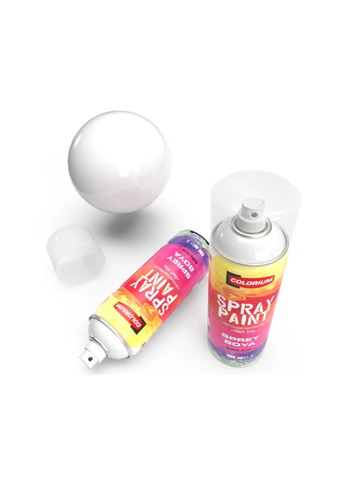 COLORIUM Akrilik Sprey Boya RAL 9010 Parlak Beyaz