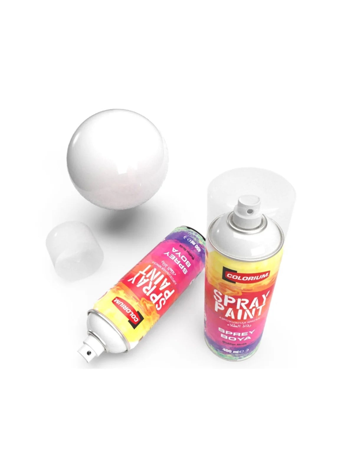 COLORIUM Akrilik Sprey Boya RAL 9010 Parlak Beyaz
