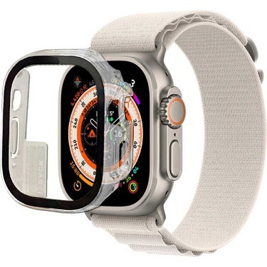 Case 4U Apple Watch Seri 1/2/3/4/5/6/7/8/SE/Ultra 38mm 40mm 41mm 42mm 44mm 45mm 49mm Kasa ve Ekran