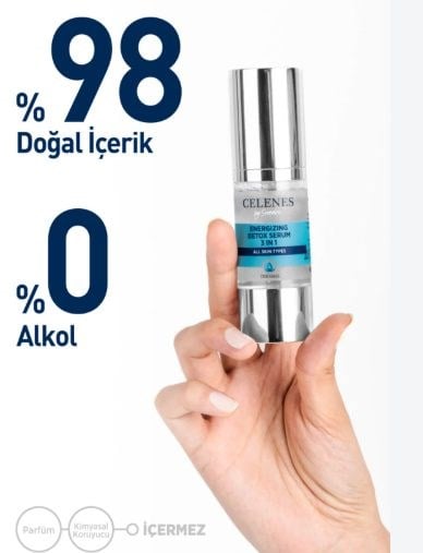 Celenes Canlandırıcı Detox Yüz Serumu 3'ü 1 Arada