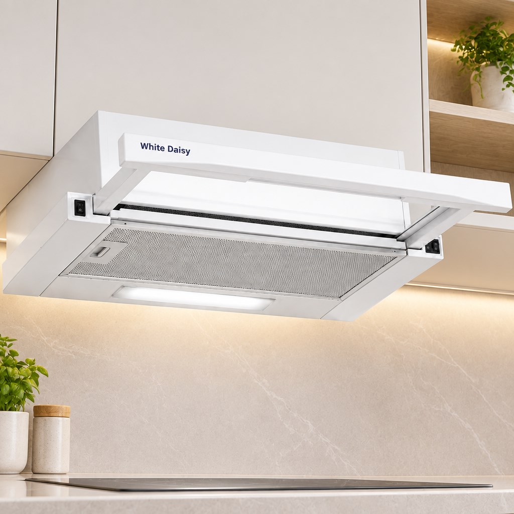 Çift Motorlu Beyaz Mutfak Aspiratörü (LED, 2 Hız)
