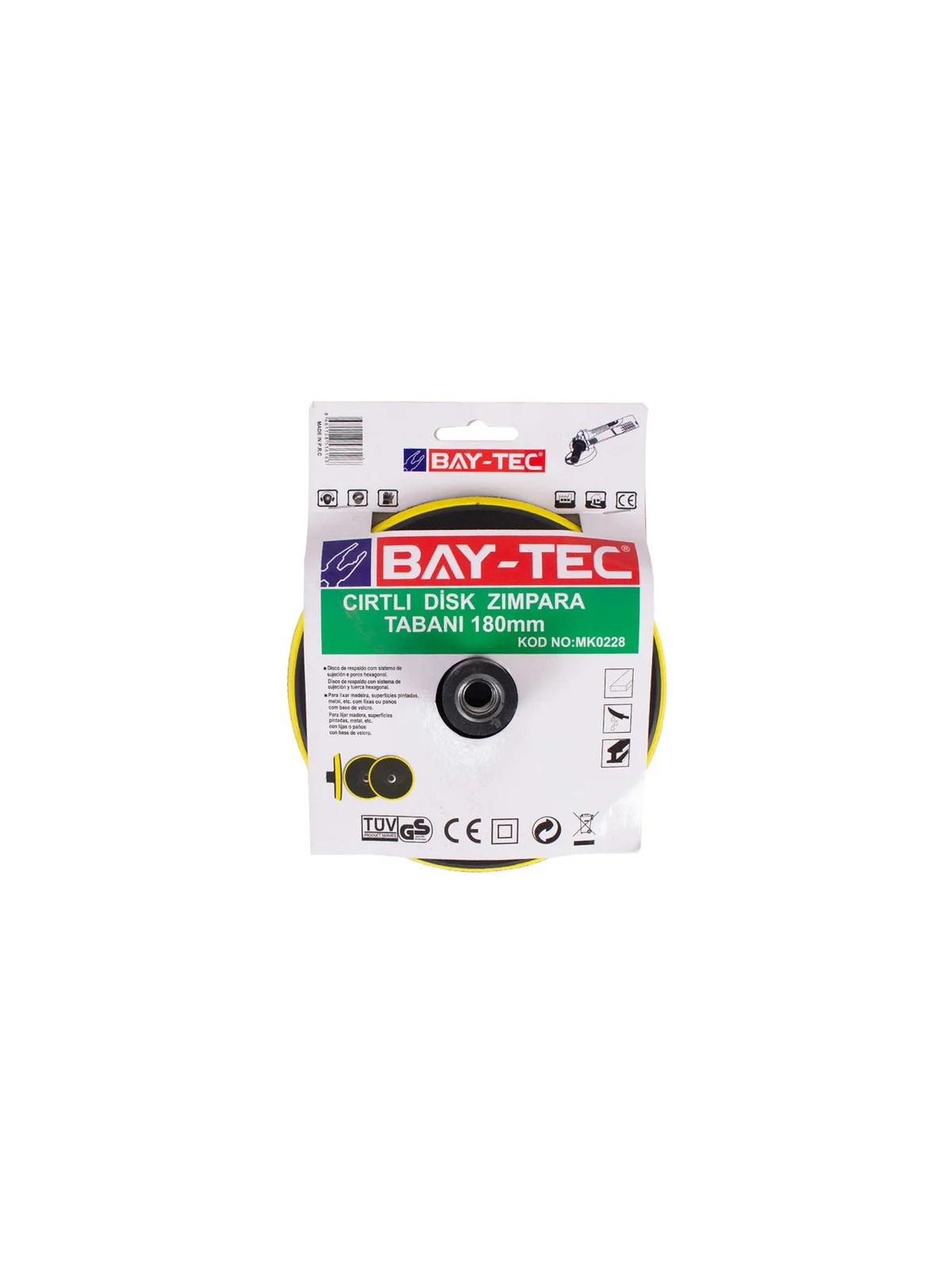 Cırtlı Zımpara Disk Altlığı 180 mm MK0228