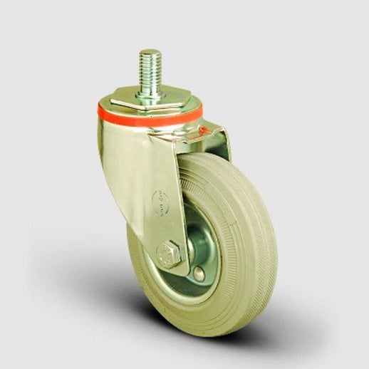 Civata Bağlantılı Gri Kauçuk Tekerlek Çap:150