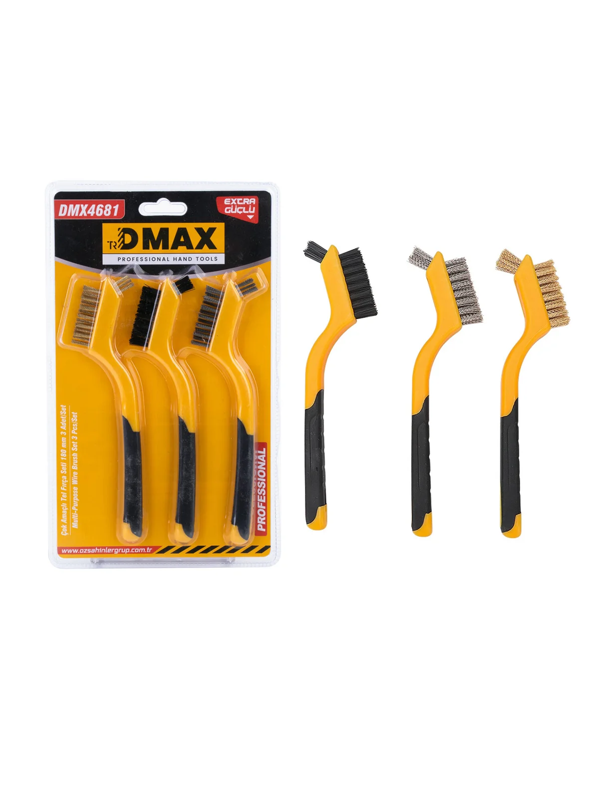 Çok Amaçlı Tel Fırça Seti 3 Parça DMX4681