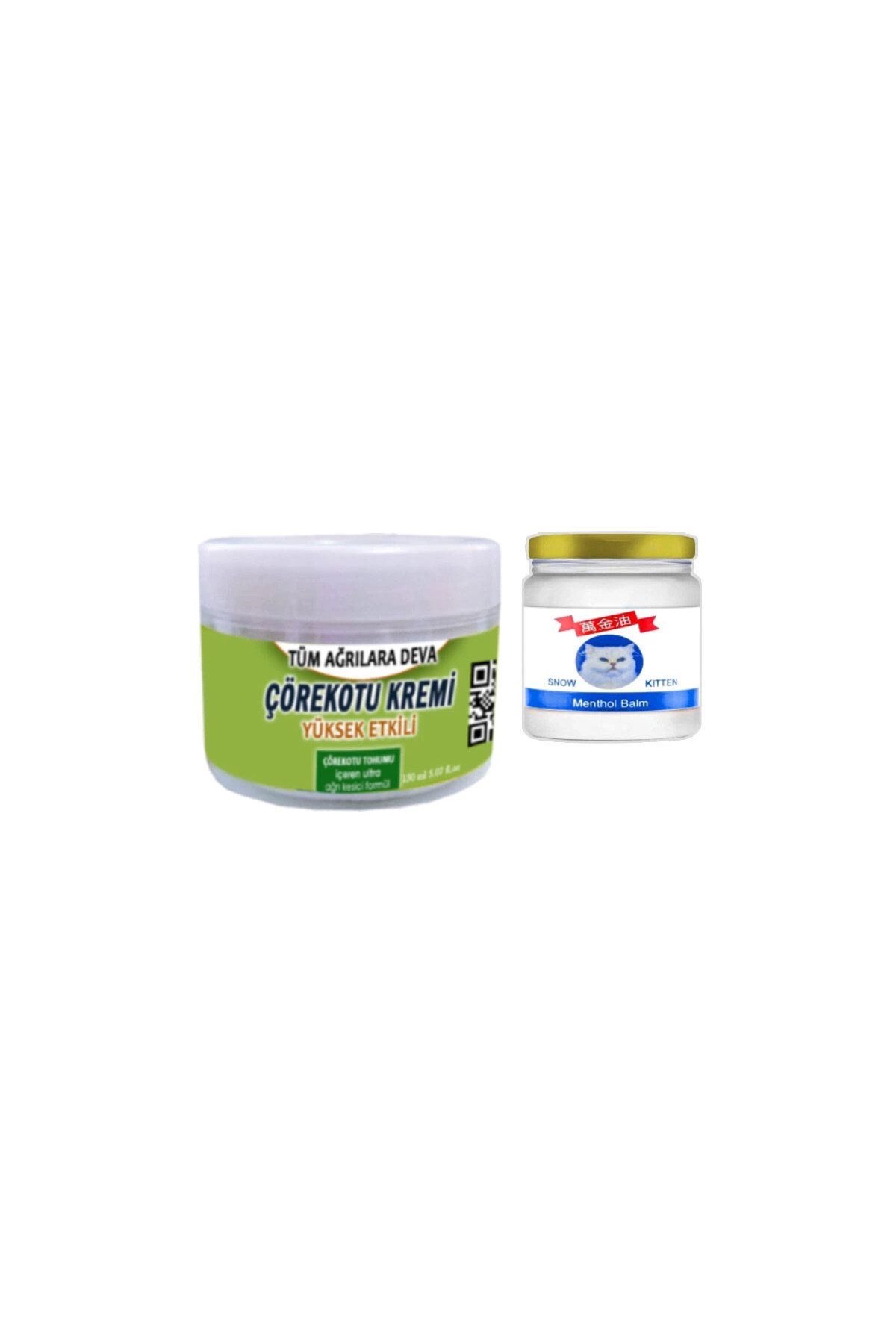 Çörek Otu Kremi 150 ml Rahatlatıcı Krem +Snow Kitten 50 ml Menthol Balm