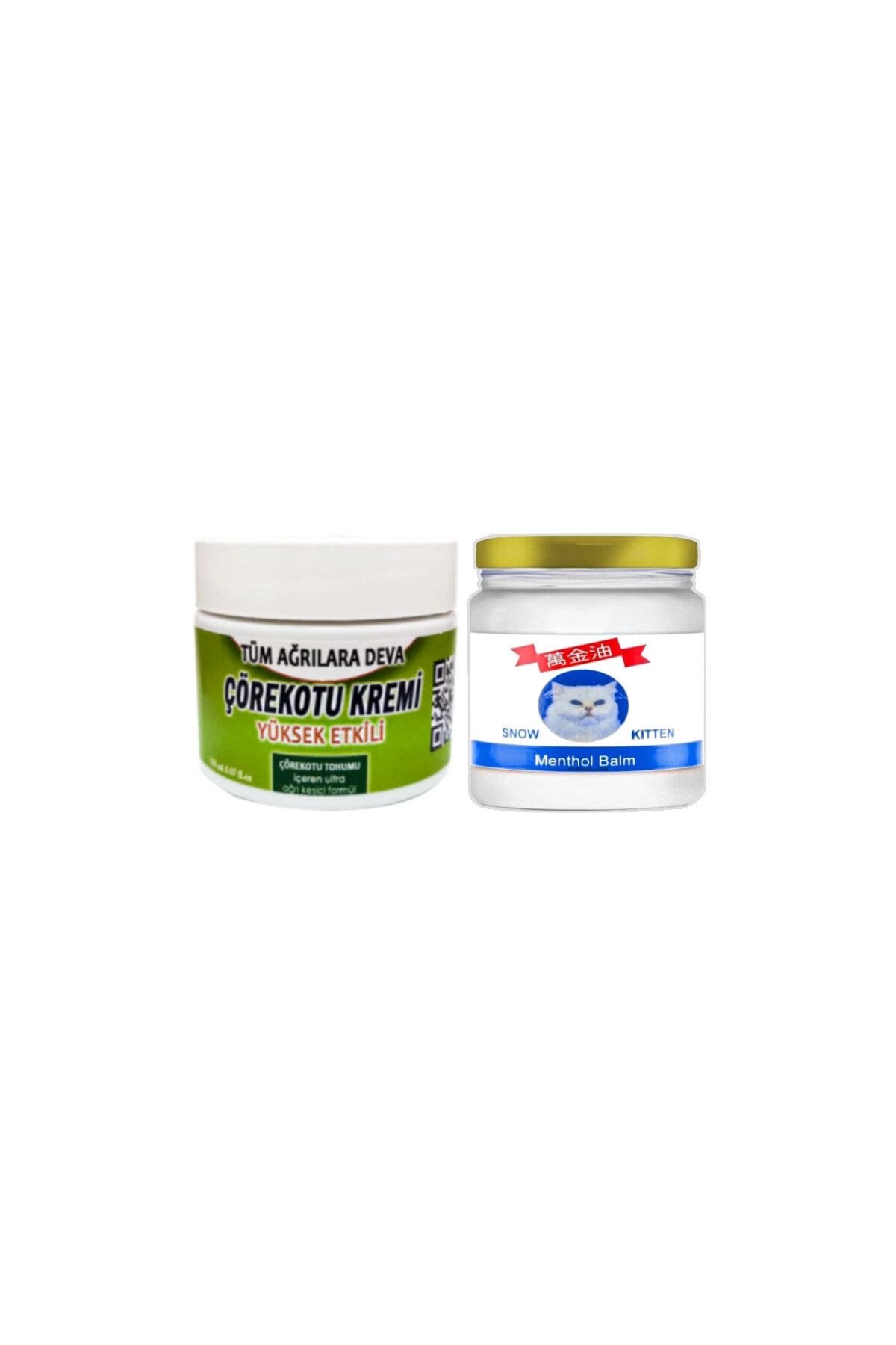 Çörek Otu Kremi Orta Boy  100 ml Krem - Snow Kitten Menthol Balm 50 ml