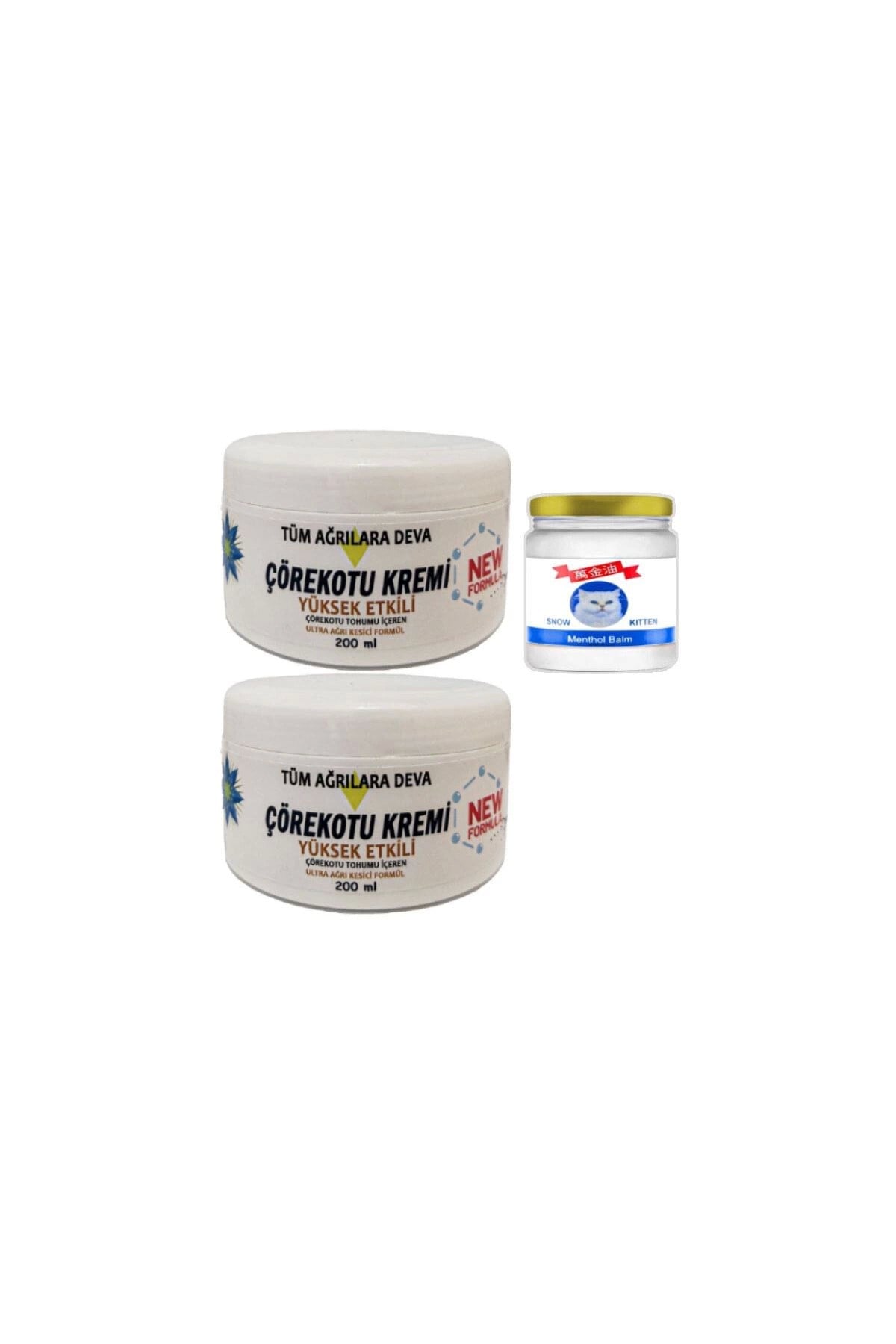 Çörek Otu Kremi XL Boy  2x200 ml+Snow Kitten 50 ml Menthol Balm
