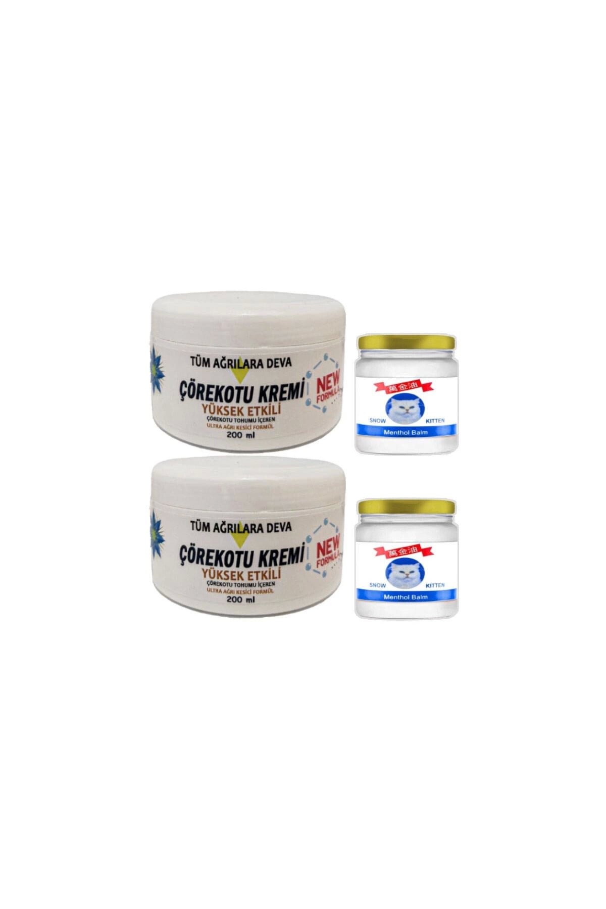 Çörek Otu Kremi XL Boy  2x200 ml+Snow Kitten 2x50 ml Menthol Balm