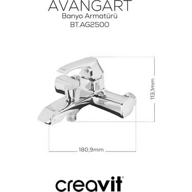 Creavit Avangart Krom Banyo Bataryası