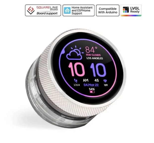 CrowPanel 1.28 İnç HMI Rotary ESP32 Yuvarlak Ekran