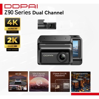 DDPAI Z90 Dual Araç Kamerası - 4G Bağlantı ve Yüksek Hızlı Aktarım