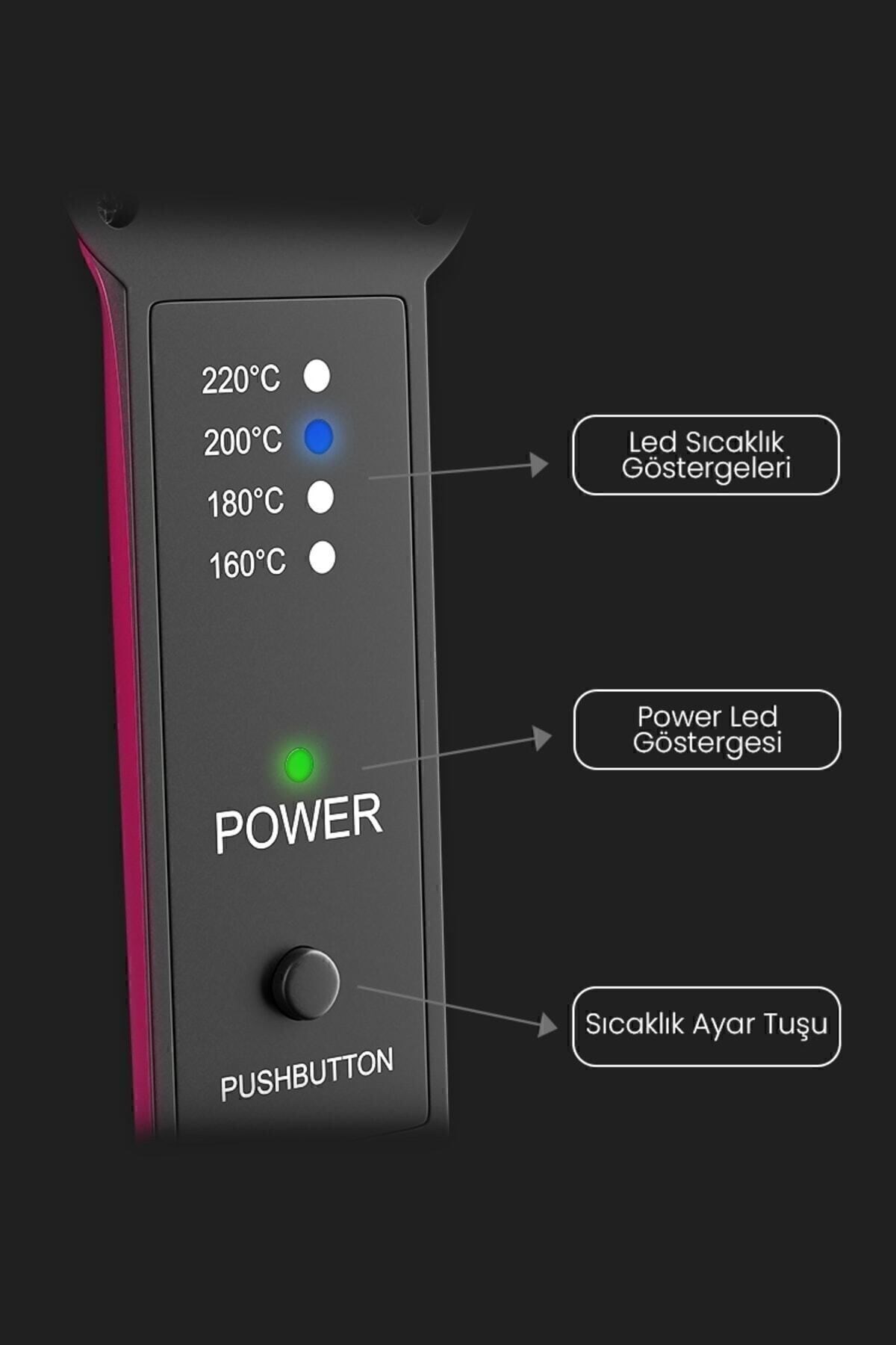 DP-08P-K-P Seramik Saç DÜZLEŞTİRİCİ*60