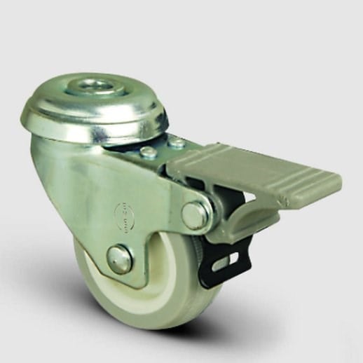 Delik Bağlantılı Frenli PVC Tekerlek Çap:50