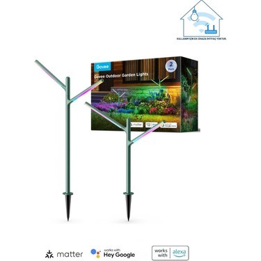 Dikey Bahçe Aydınlatması, 5W Dahili LED Işık Renkleri