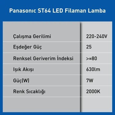 Dim Edilebilir 7W Filaman Lamba ile Enerji Tasarrufu