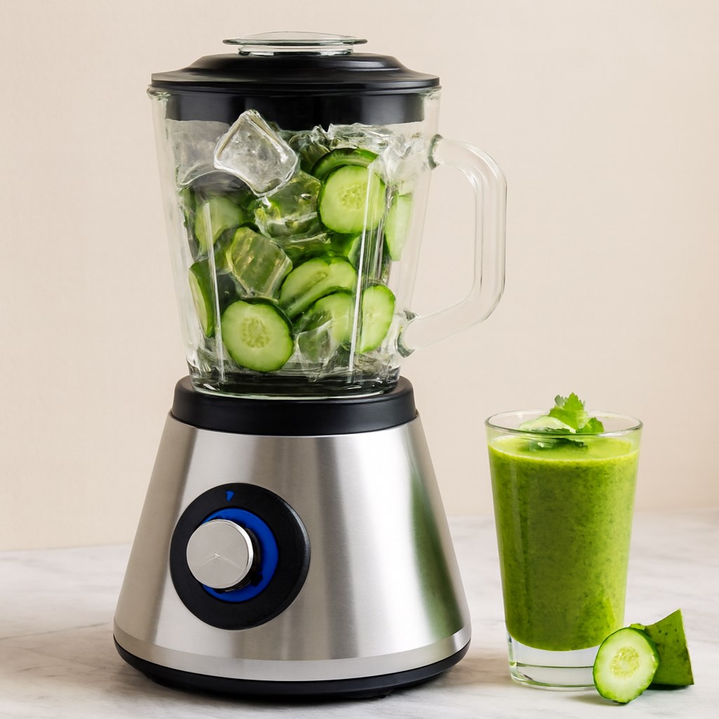Doğrayıcı Blender 400W 1.5L Cam Hazne 6 Bıçak Buz Kırıcı