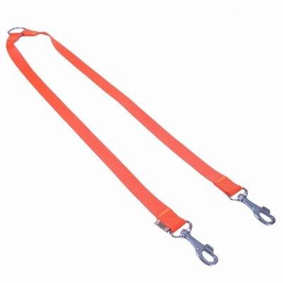 Dokuma İkili Köpek Gezdirme Aparatı Turuncu 2,5x70-60 Cm