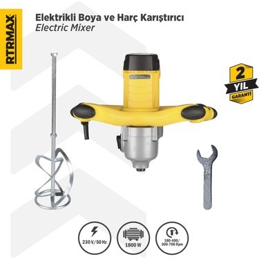 Elektrikli Boya ve Harç Karıştırıcı 1800 W Güçle