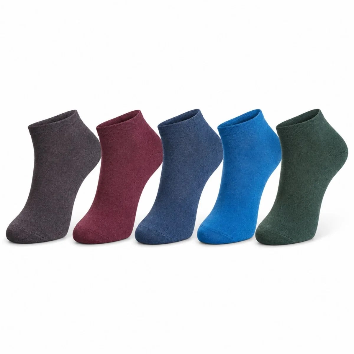 Erkek Pamuklu Patik Çorap 5'li Paket 39-44 | Dikişsiz Burun, Koku Karşıtı, Nefes Alan Kısa Konç Sneaker Çorabı