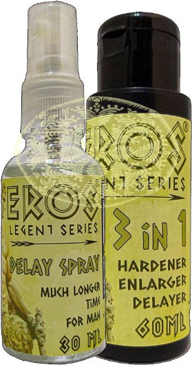 Eros Legent Erkeklere Hacmine Süresine Katılığına Masaj Kremi 60 ml + Erkek Geciktiricisprey 30 ml