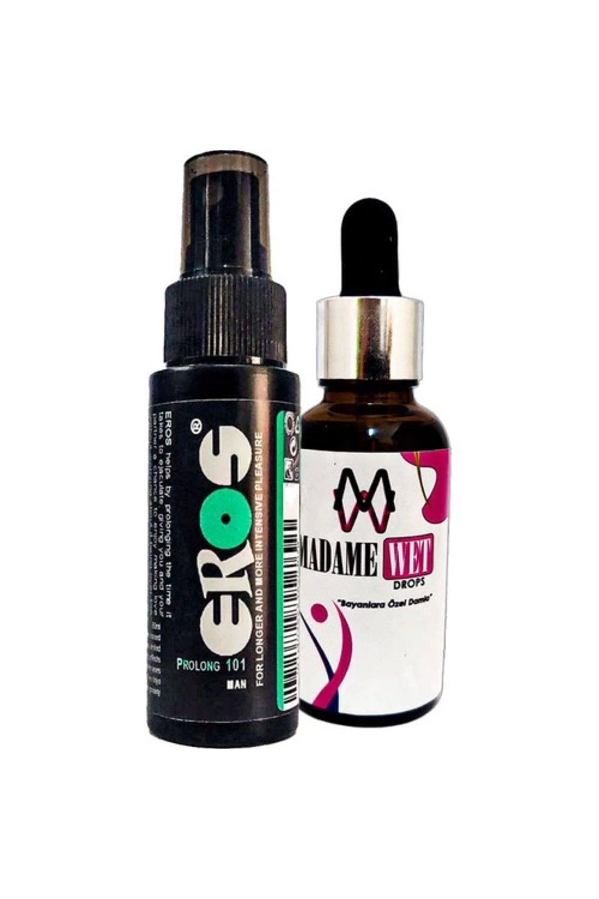 Eros Pro 101 Erkekler Için Büyük Boy  Sprey 60 ml Ve Madamewet Kadınlara Özel 30 ml