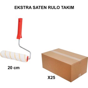 Extra Saten Rulo Takım 20 cm Ölçüsünde 25 Adet