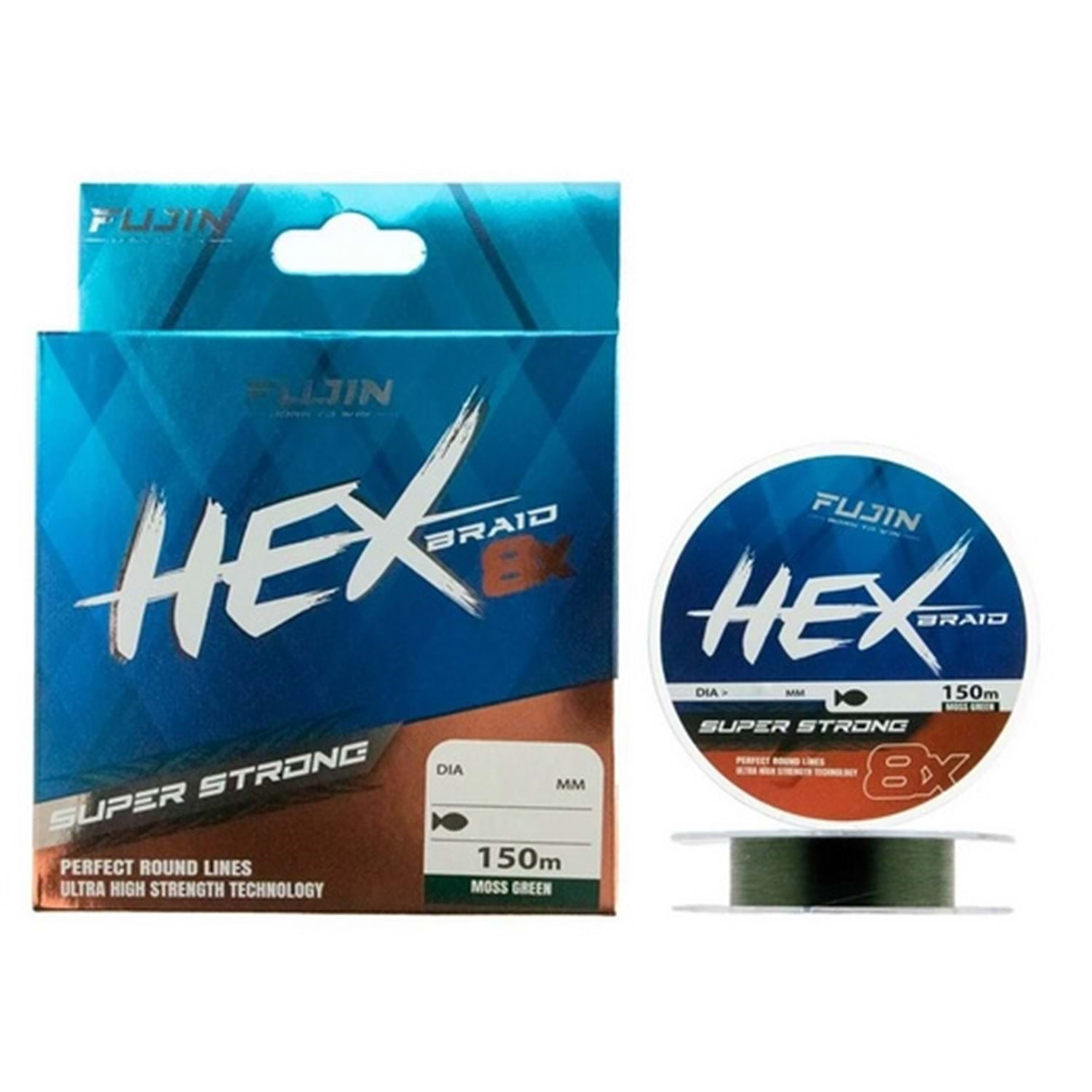 Fujin Hex 8X 150Mt. Moss green Pe Line İp Misina - 0.12MM