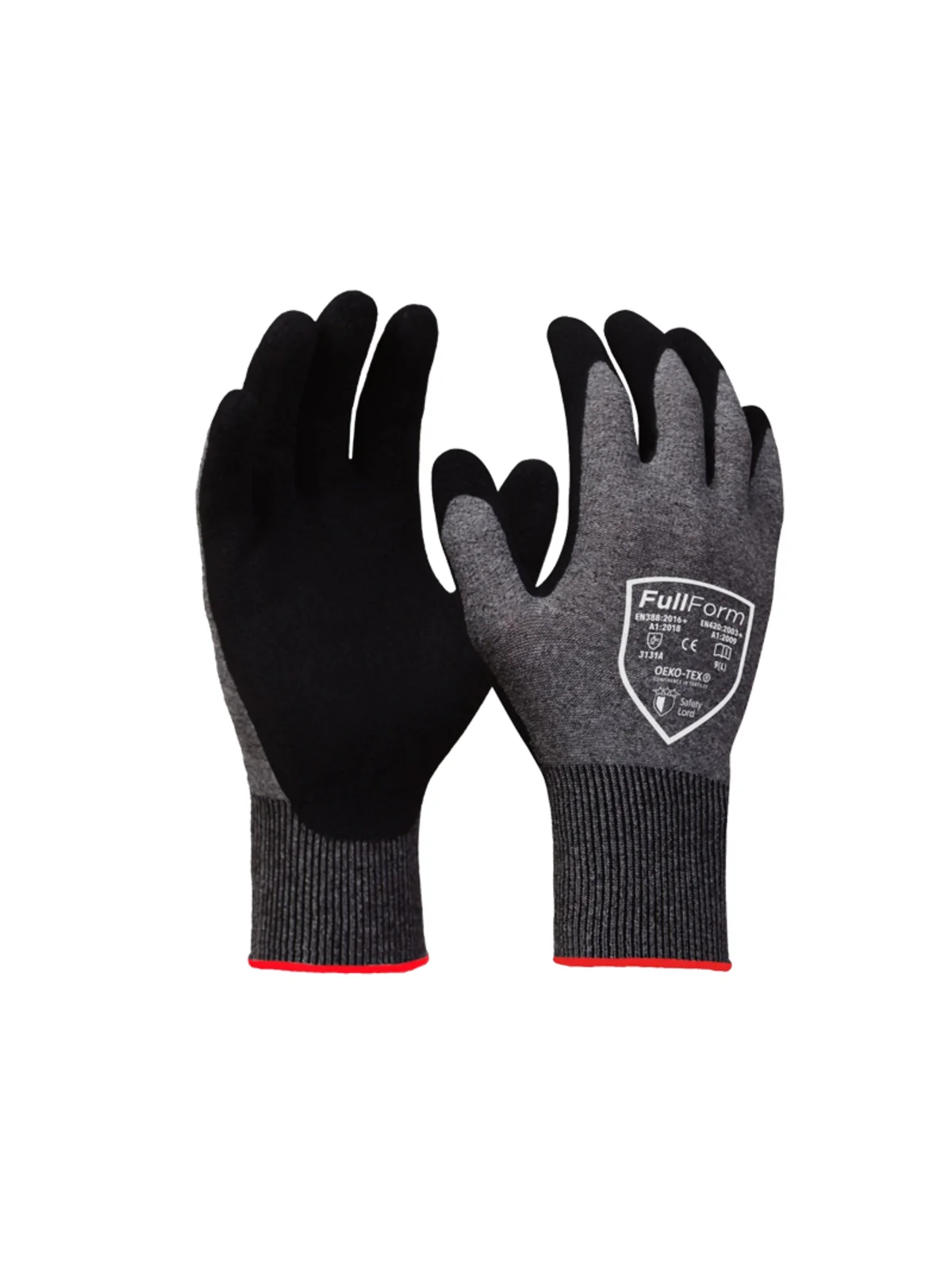 FullForm 3/4 Nitril Kaplı Eldiven M, No:8 - 5501 Koyu Gri