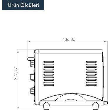 Fuşya Renkli 40 Litre Mini Fırın, Şık Tasarım