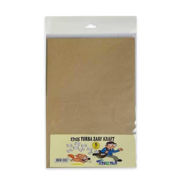G4119 17*25 5 li Torba Zarf Kraft