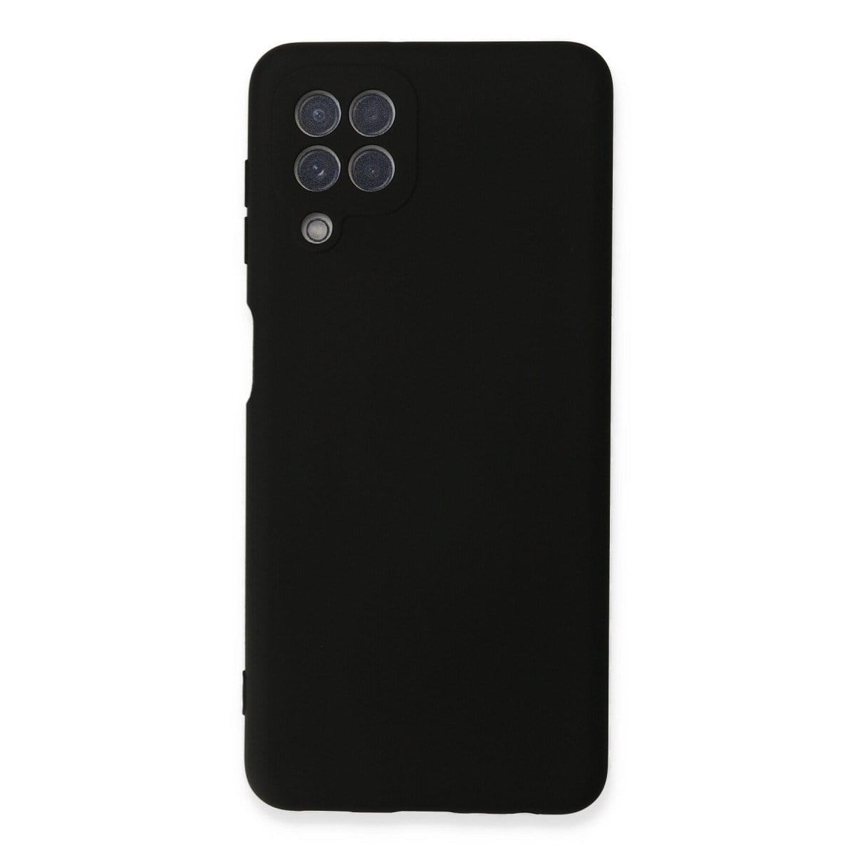 Galaxy A22 Kılıf Nano içi Kadife Silikon - Siyah