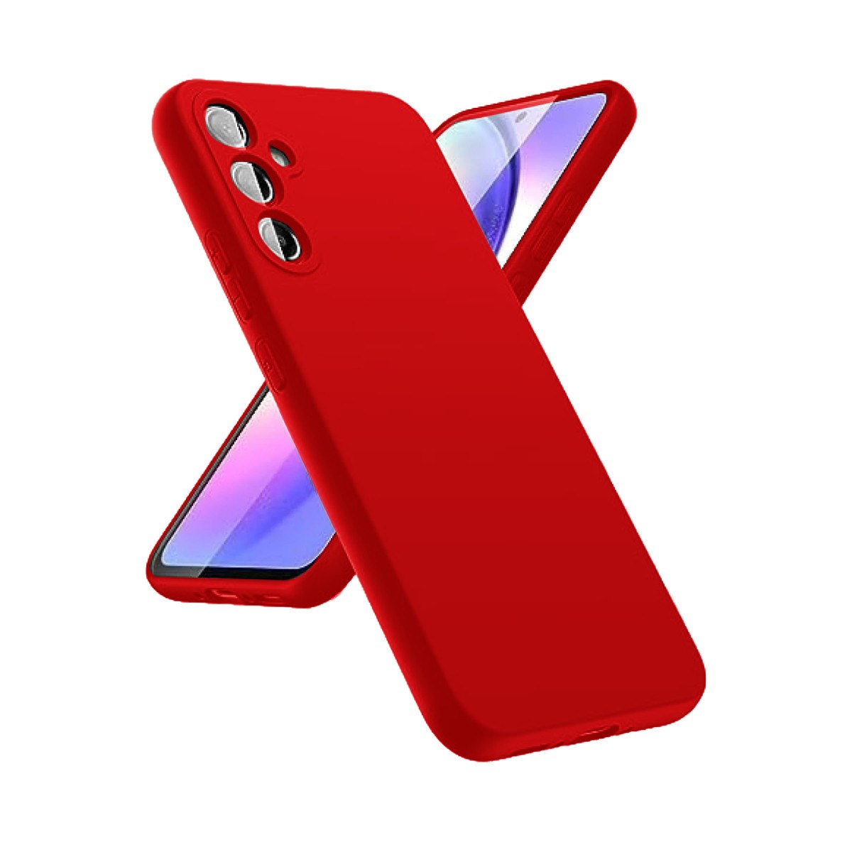 Galaxy A24 4G Kılıf First Silikon - Kırmızı
