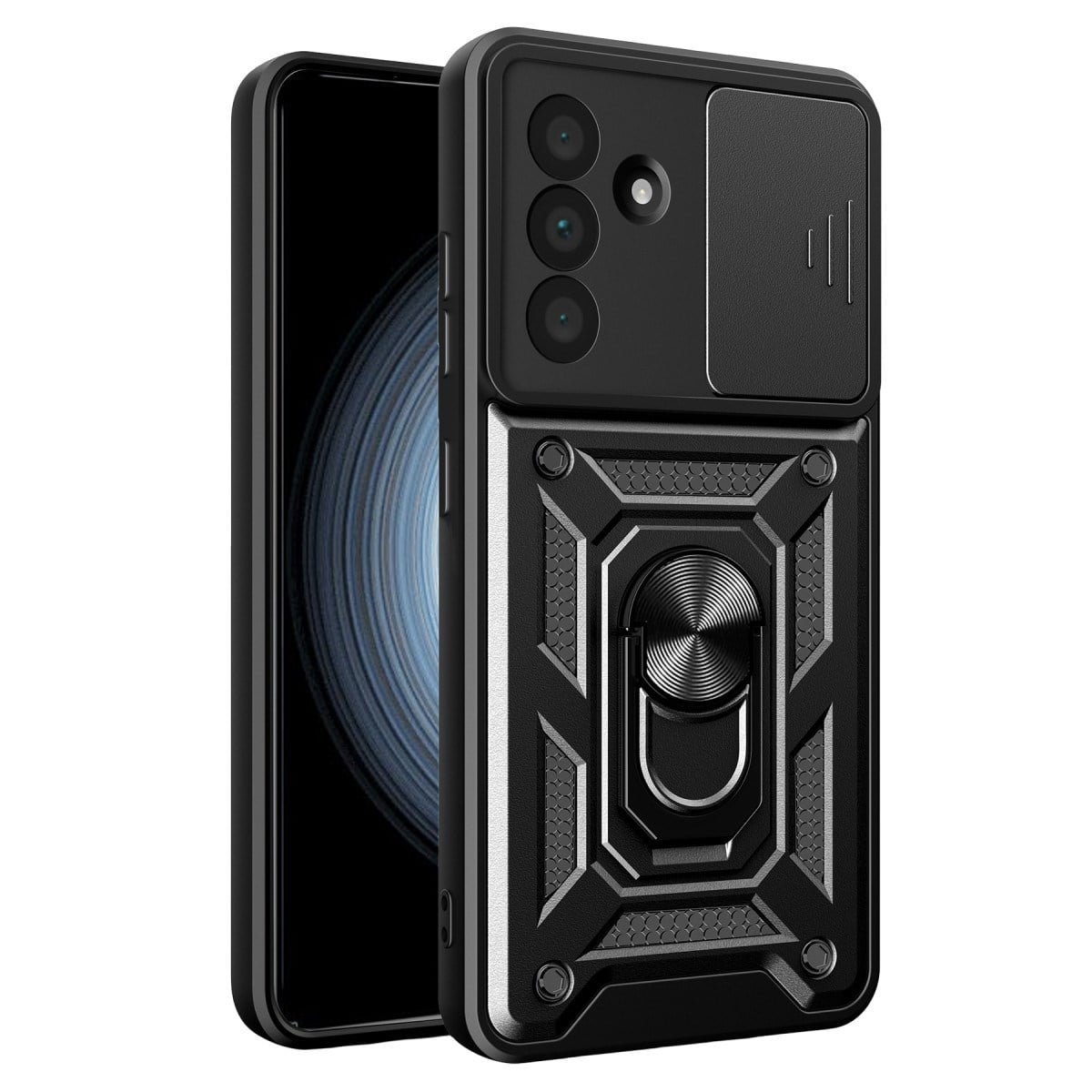 Galaxy A57 5G Pars Lens Yüzüklü Silikon - Siyah