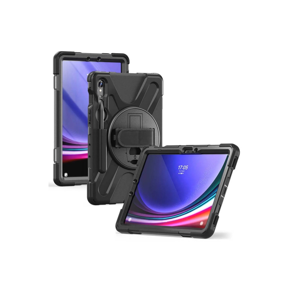 Galaxy X510 Tab S9 FE 11 Kılıf Amazing Tablet Kapak - Siyah