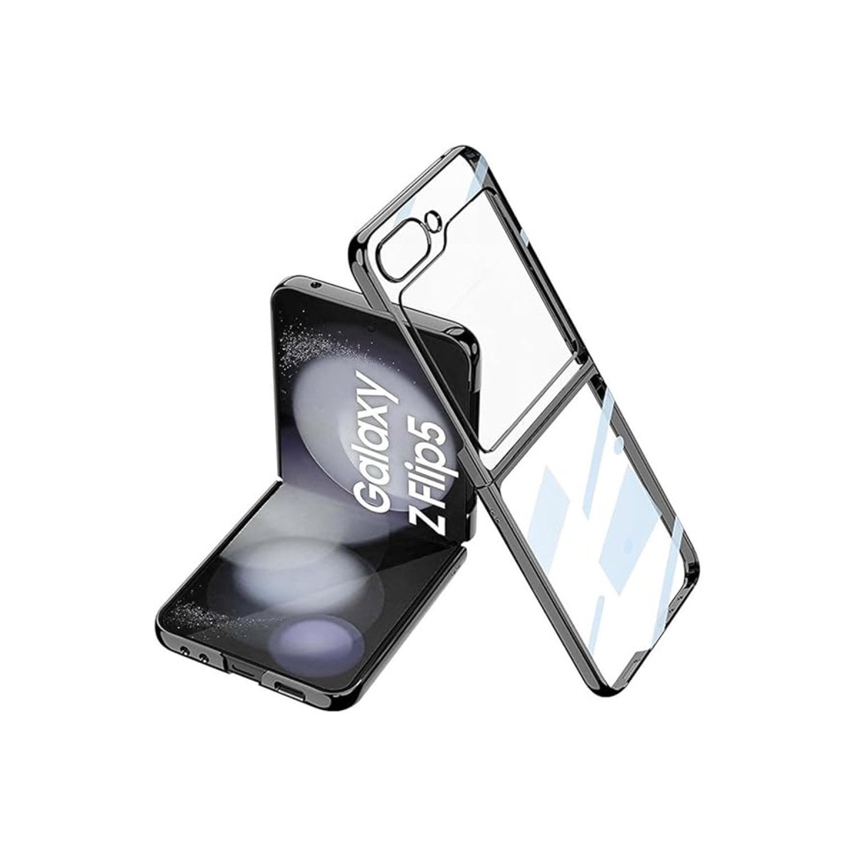 Galaxy Z Flip 5 Kılıf Fold Element Kapak - Siyah