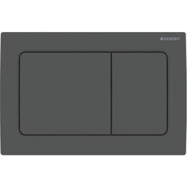 Geberit ALPHA30 Kumanda Kapağı Çift Basmalı, Mat Siyah
