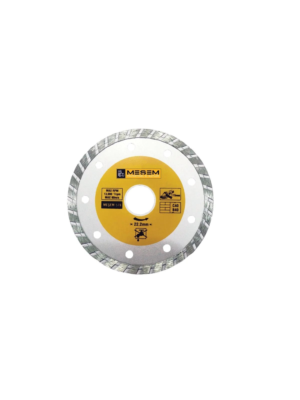Granit Mermer Kesici Elmas Testere 115 mm MES 578