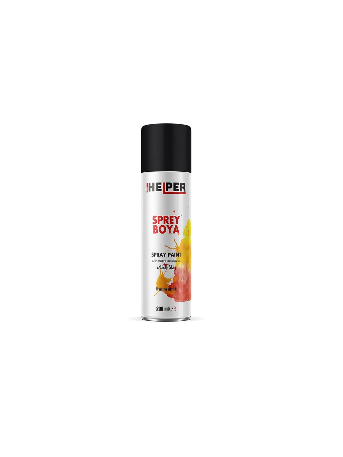 HELPER Akrilik Sprey Boya RAL 9005 Mat Siyah 200 ml