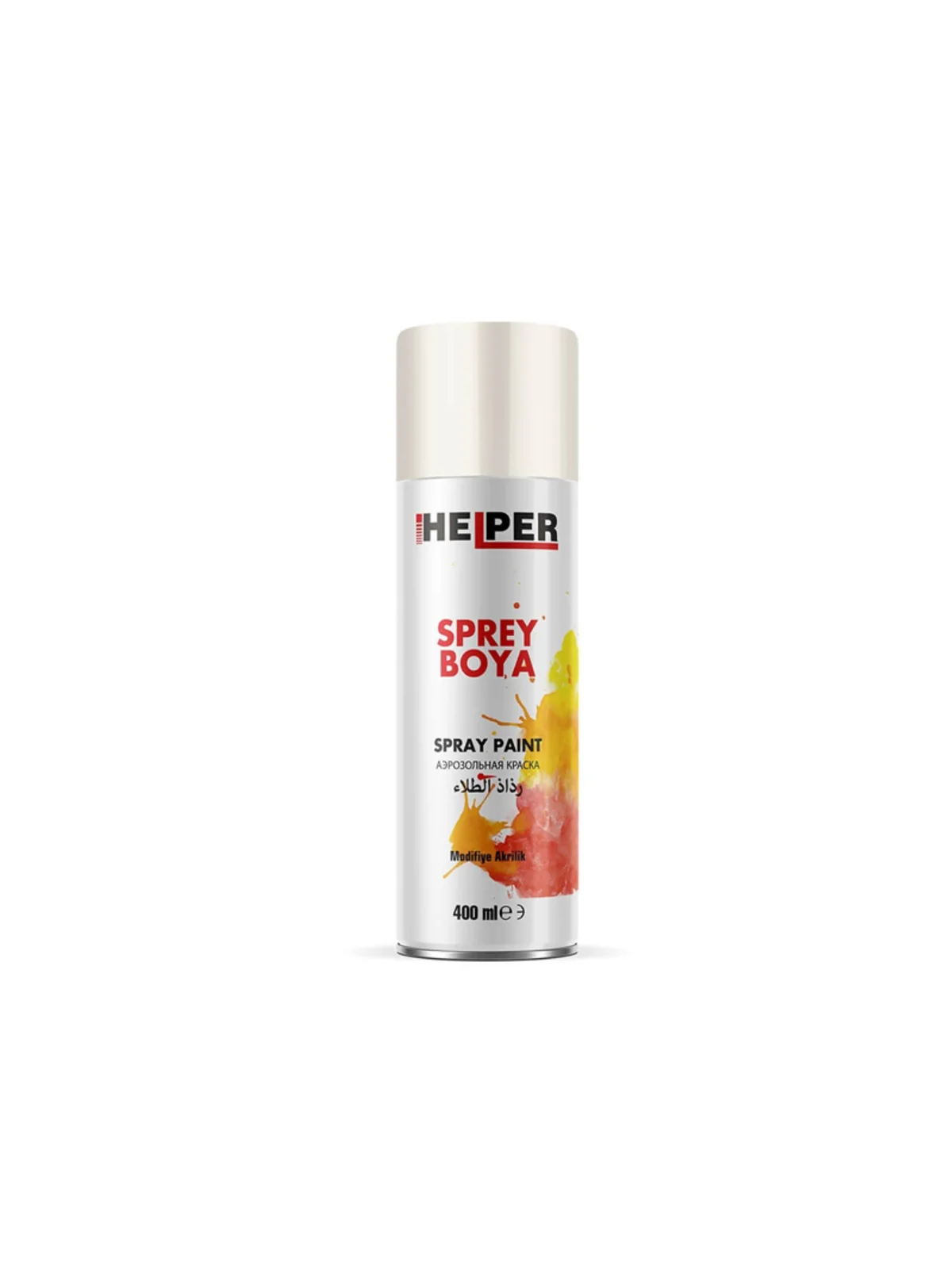 HELPER Akrilik Sprey Boya RAL 9010 Parlak Beyaz 400 ml