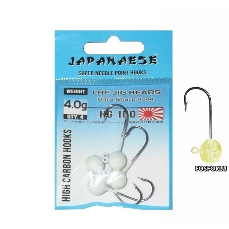 HG100 LRF ZOKA SETİ GLOW JİG HEAD - 1.5 GR
