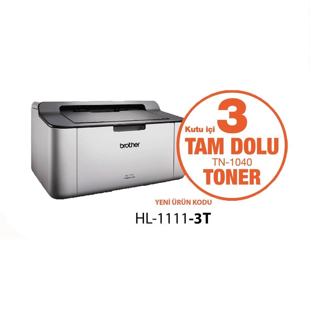 HL-1111-3T MONO LAZER YAZICI (3 TAM DOLU TONER)