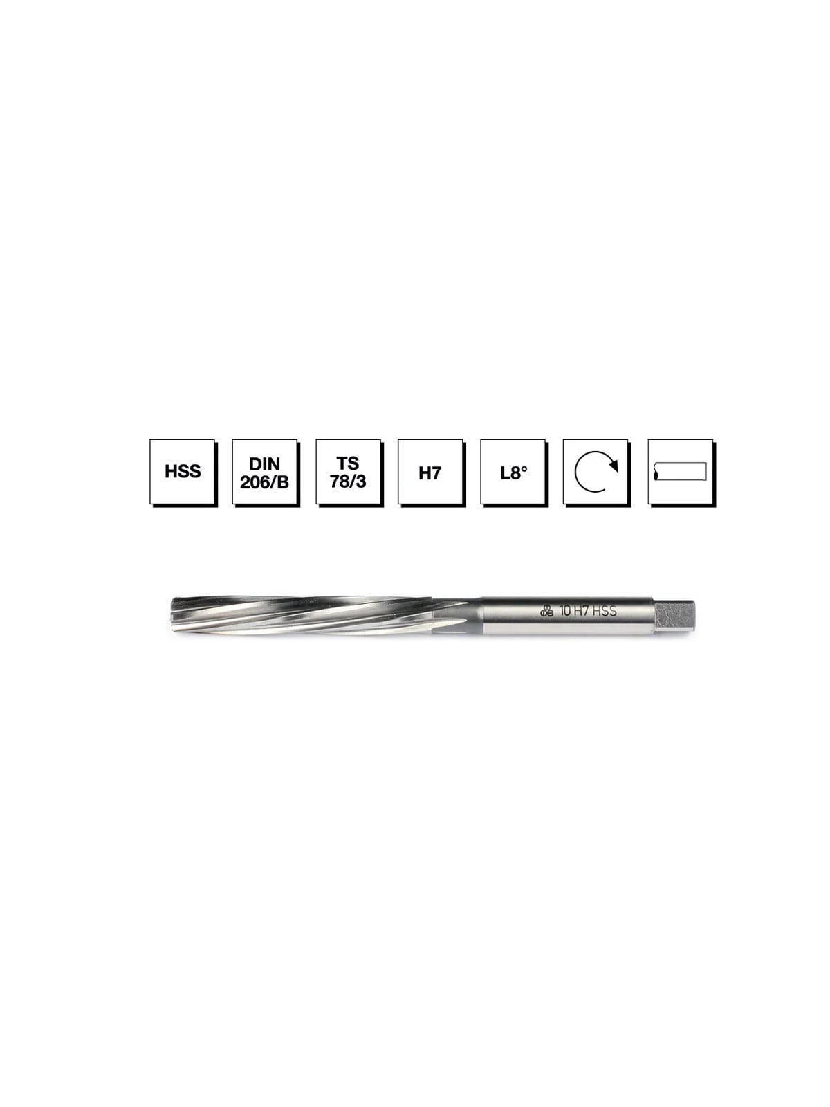 HSS DIN 206 Silindirik Saplı El Raybası 5 mm
